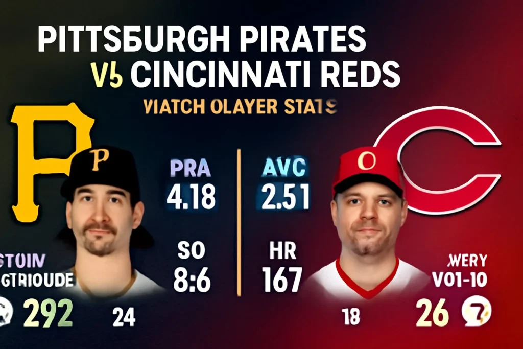 Pittsburgh Pirates vs Cincinnati Reds Match Player Stats